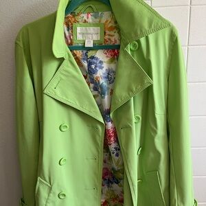 Worthington light green  Trench Coat with Notched Lapel
Chico S